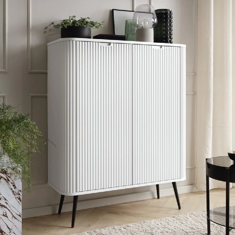 Read more about Zebulon wooden storage cabinet with 2 doors in white