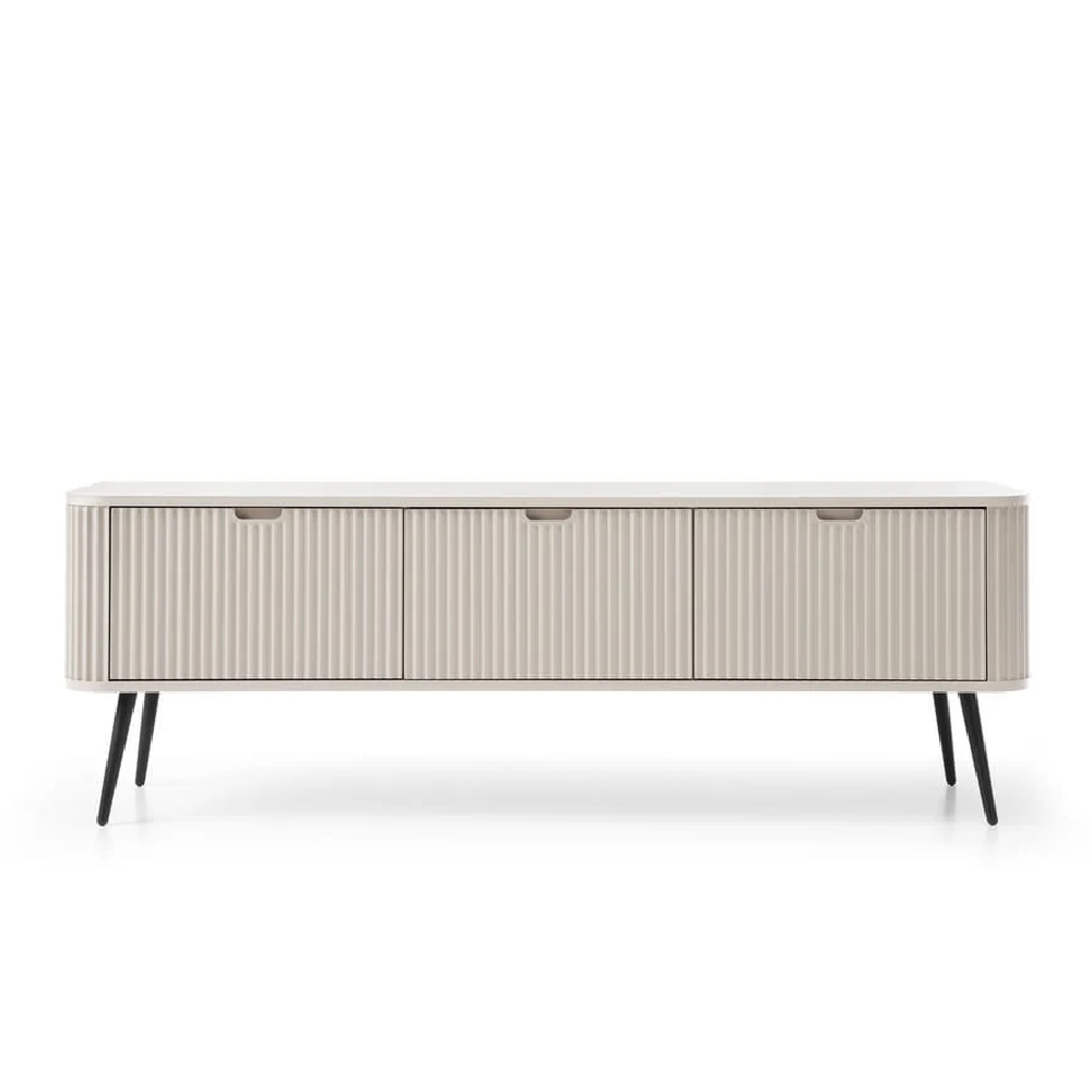 Zebulon Wooden TV Stand With 2 Doors In Cashmere