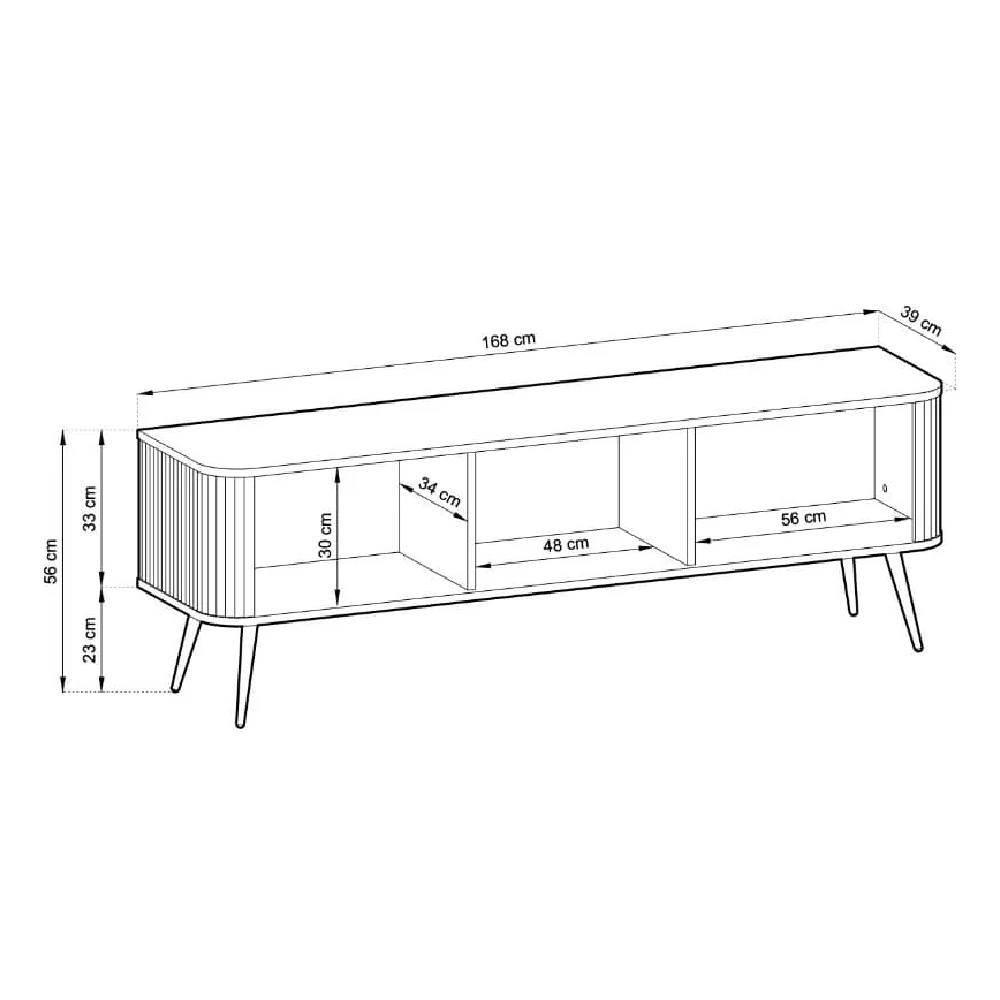 Zebulon Wooden TV Stand With 2 Doors In White