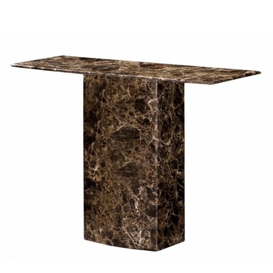 Kaawa Marble Console Table Rectangular In Brown