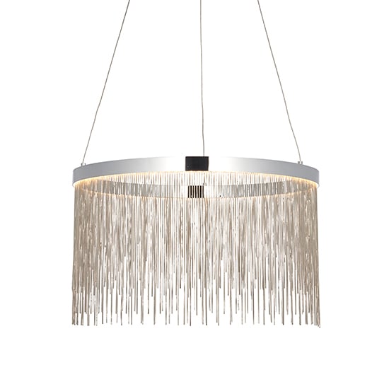 Zelma LED CCT Pendant Light In Polished Chrome And Silver