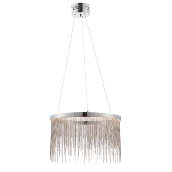 Product photograph of Zelma Led Pendant Light In Polished Chrome And Silver from Furniture in Fashion