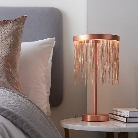 Zelma LED Table Lamp In Brushed And Copper_2