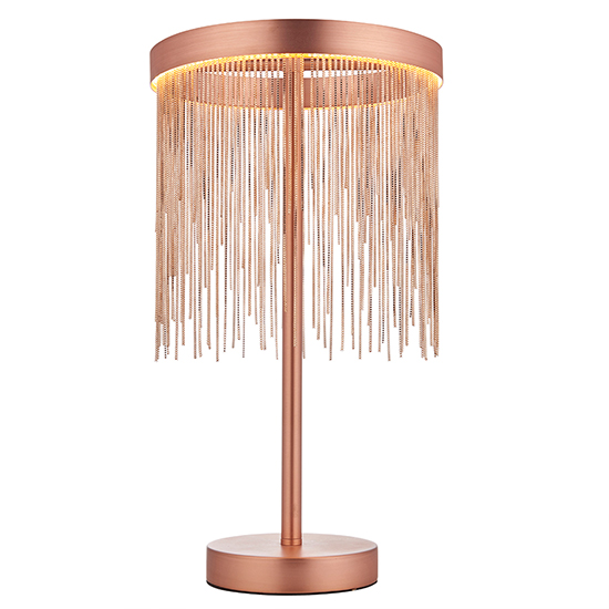 Zelma LED Table Lamp In Brushed And Copper
