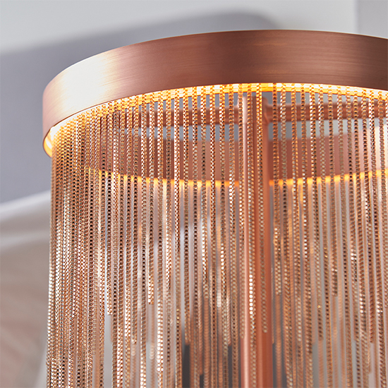Zelma LED Table Lamp In Brushed And Copper