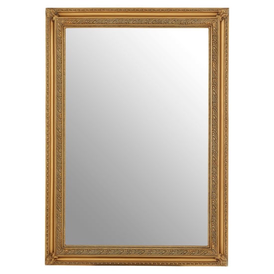 Zelman Wall Bedroom Mirror In Antique Gold Frame