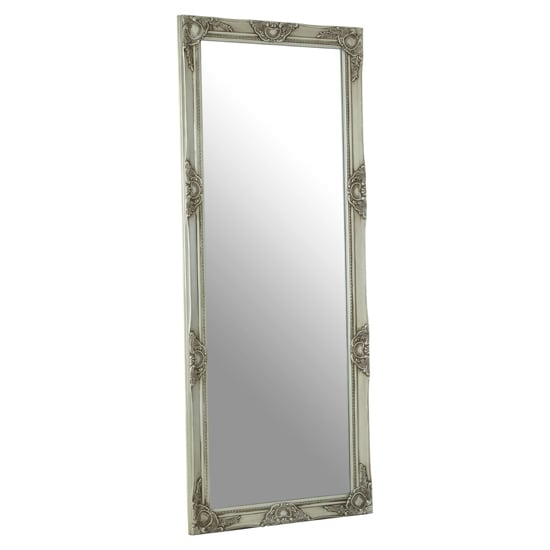 Product photograph of Zelman Wall Bedroom Mirror In Antique Silver Frame from Furniture in Fashion