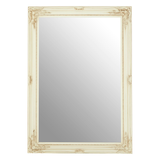 Zelman Wall Bedroom Mirror In Bone White Frame