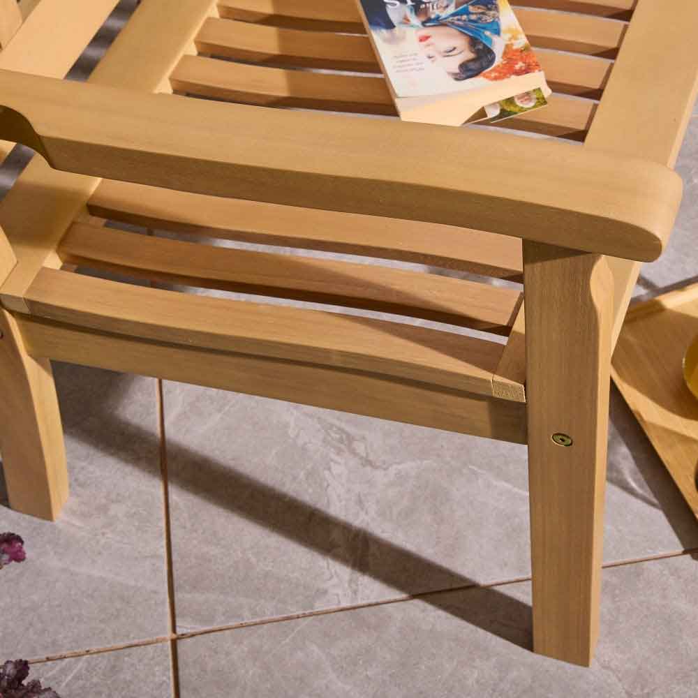 Zenith Wooden Garden 2 Seater Bench In Natural