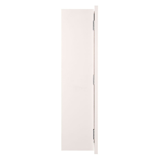 Zennor Mirrored Wall Cabinet In White With 2 Inner Shelves_6