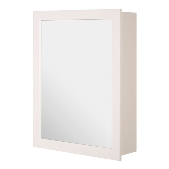 Read more about Zennor mirrored wall cabinet in white with 2 inner shelves