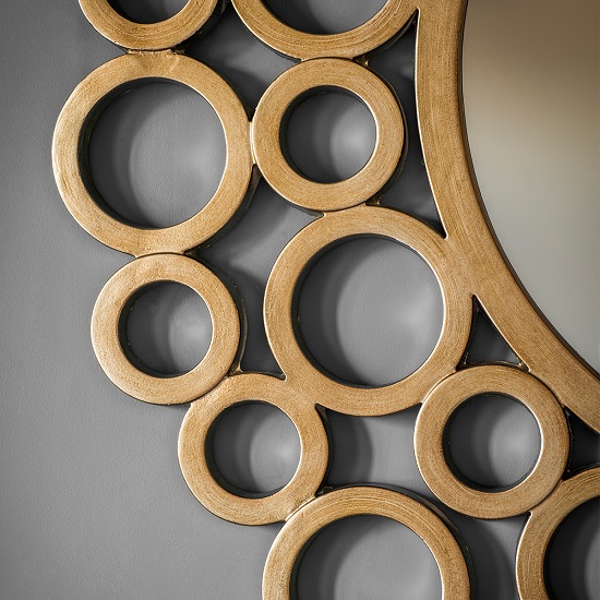 Zensen Stylish Wall Mirror Round In Gold_2