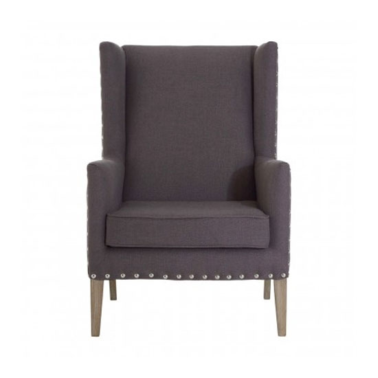 Zensington Fabric Armchair In Gunmetal Grey