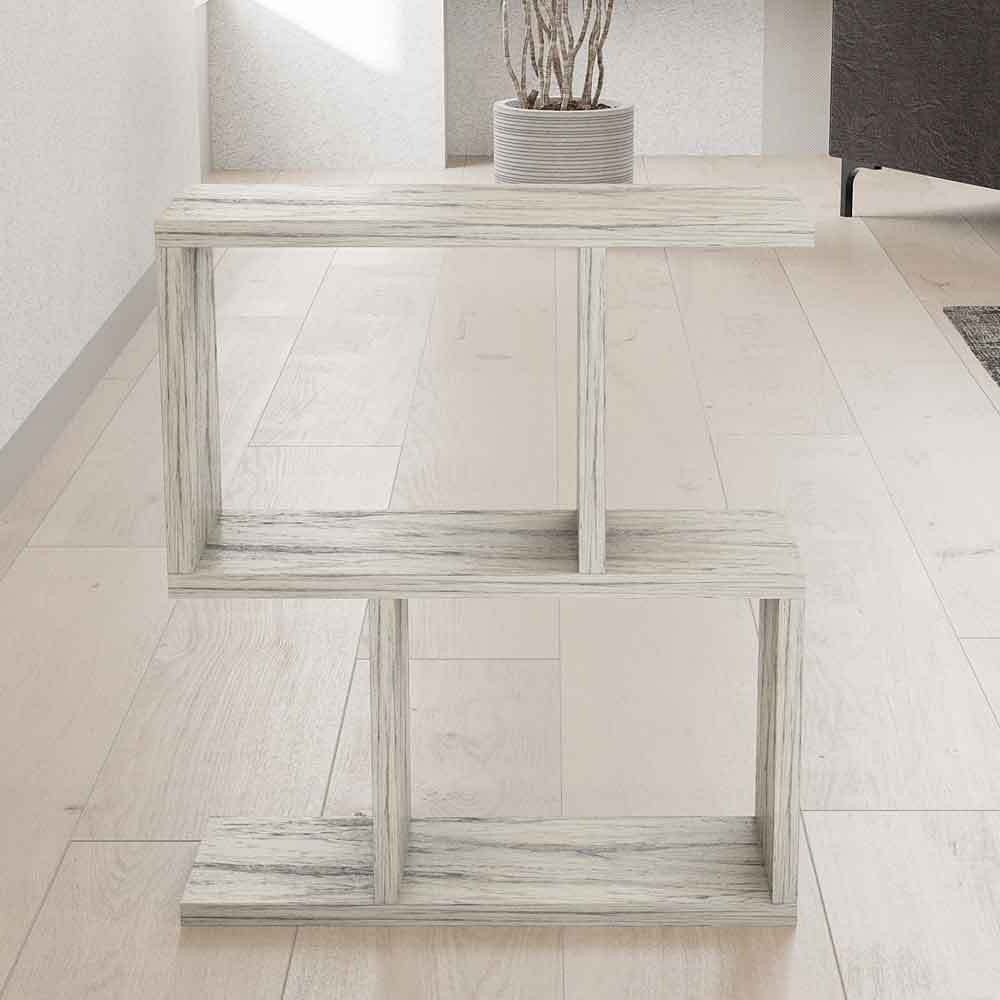 zet Wooden Side Table in Freesia Marble Effect