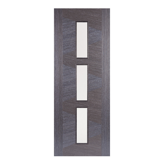 Photo of Zeus glazed 1981mm x 686mm internal door in ash grey