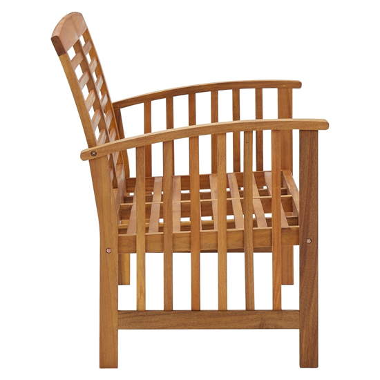 Zeya Wooden Garden Seating Bench In Natural