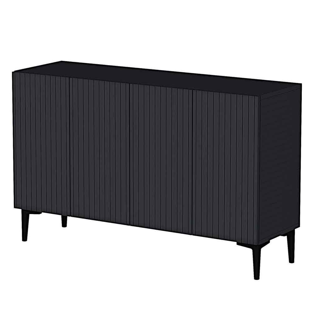 Zeynep Wooden Sideboard with 4 Doors in Anthracite