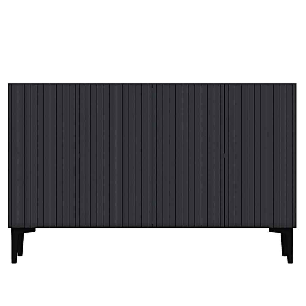 Zeynep Wooden Sideboard with 4 Doors in Anthracite