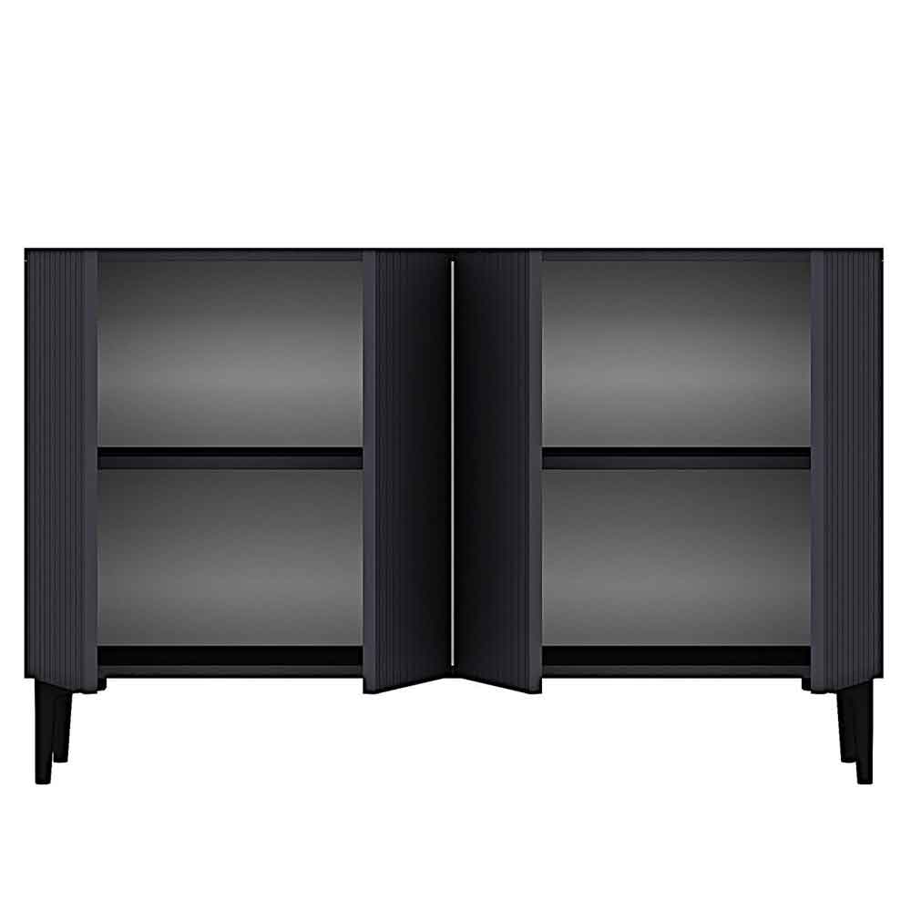 Zeynep Wooden Sideboard with 4 Doors in Anthracite