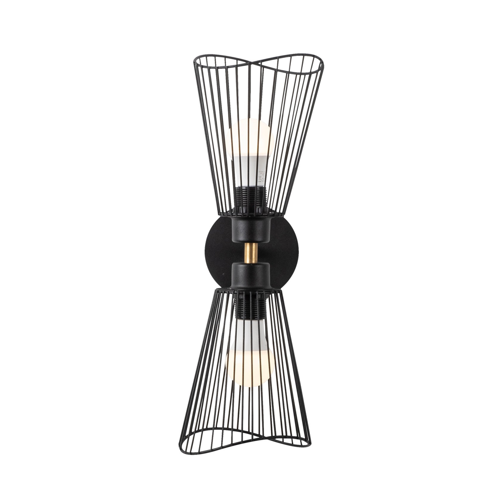 Zeyno Metal Wall Light in Black