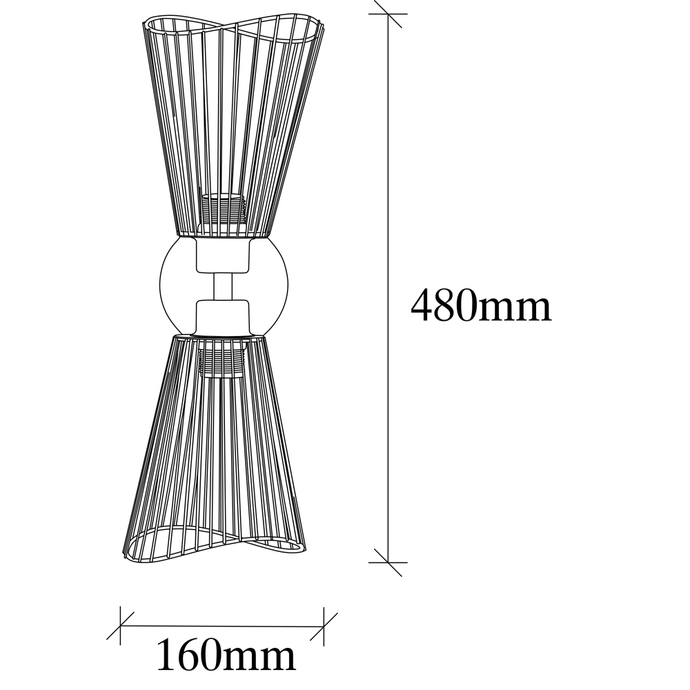 Zeyno Metal Wall Light in Black