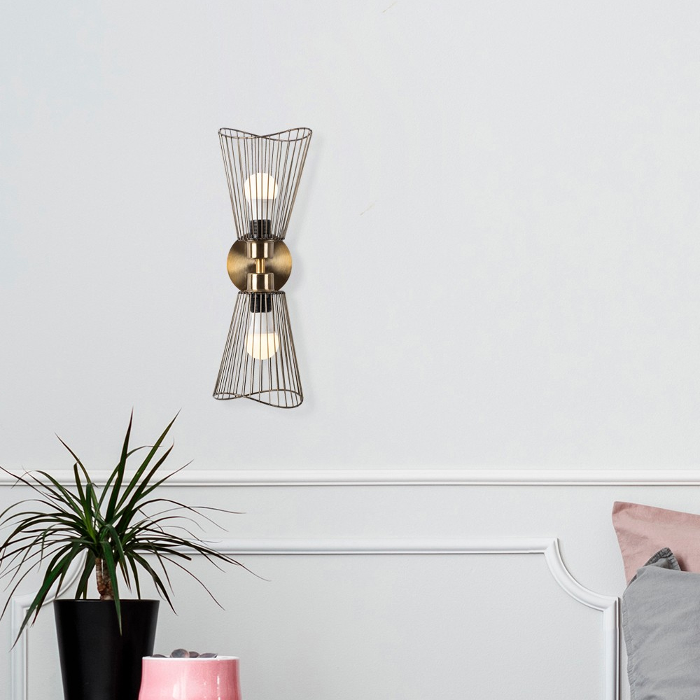Zeyno Metal Wall Light in Vintage
