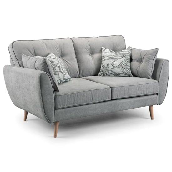 Product photograph of Zincate Fabric 2 Seater Sofa In Grey from Furniture in Fashion