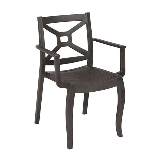 Product photograph of Zion Polypropylene Arm Chair In Anthracite from Furniture in Fashion
