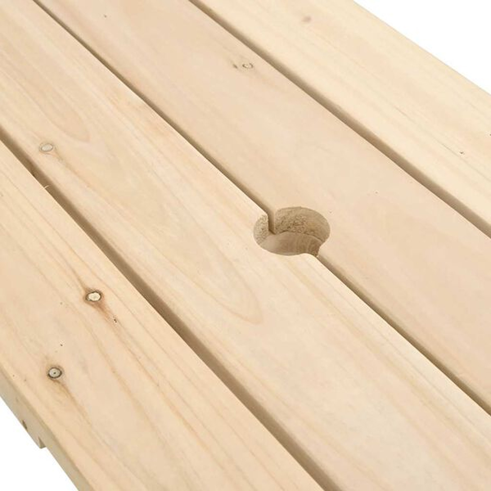 Zivelo Outdoor Solid Wood Picnic Table Set in Natural