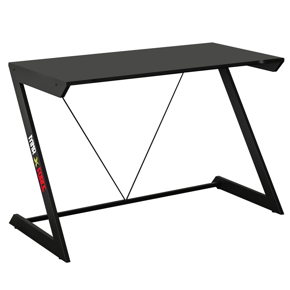 Zoned Wooden Gaming Desk in Black