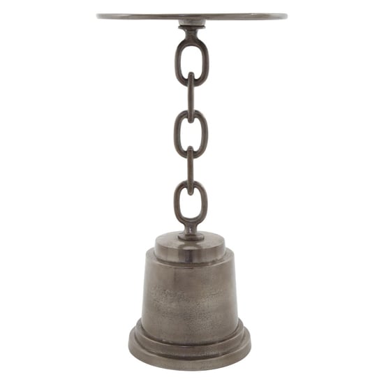 Read more about Zosma round aluminium side table in black nickel
