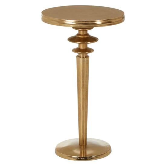 Zosma Round Aluminium Side Table In Warm Gold_2