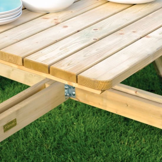 Zox Square Wooden 8 Seater Picnic Dining Set In Natural Timber_2