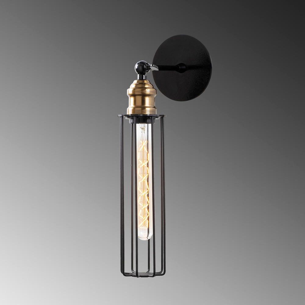 Zumra Metal Wall Light in Black