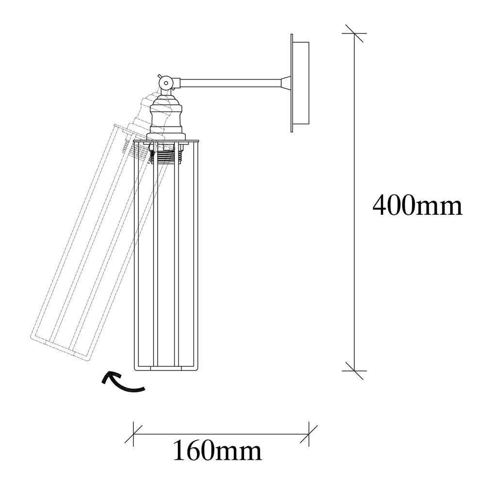 Zumra Metal Wall Light in Black