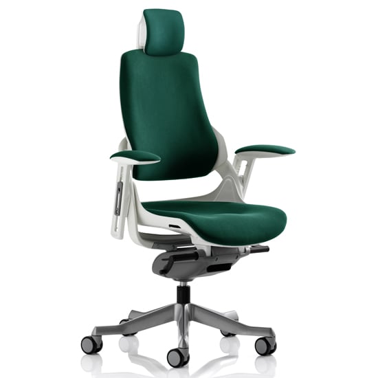 Product photograph of Zure Executive Headrest Office Chair In Maringa Teal from Furniture in Fashion