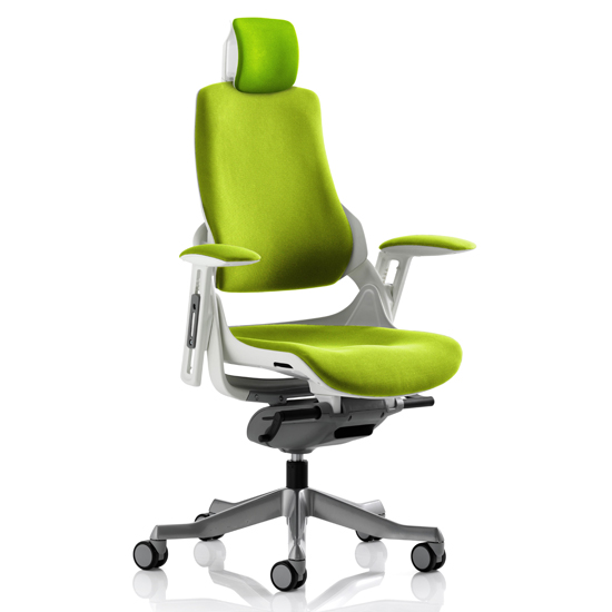 Product photograph of Zure Executive Headrest Office Chair In Myrrh Green from Furniture in Fashion