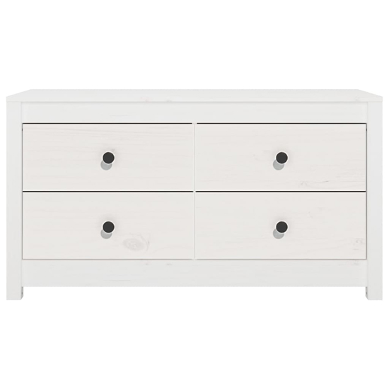 Zurich Pinewood Storage Cabinet With 2 Drawers In White