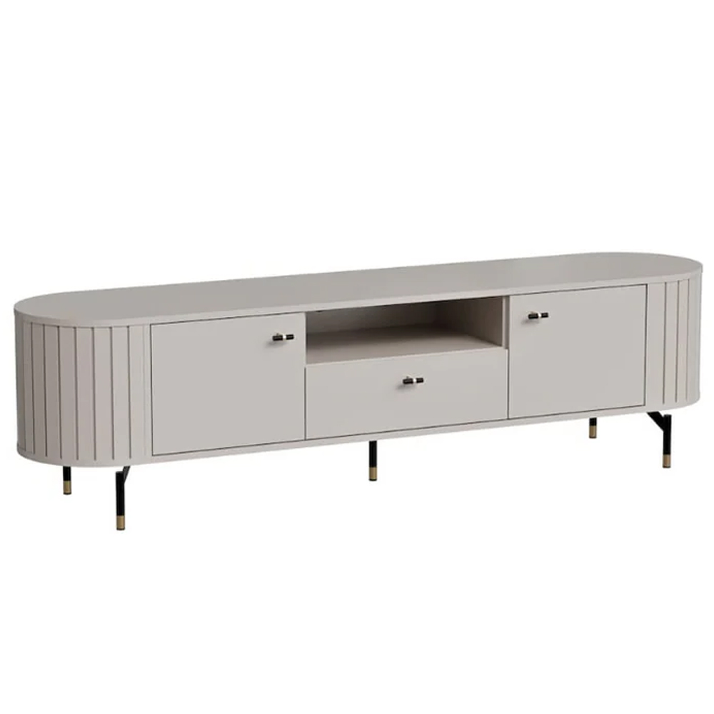 Zurich Wooden TV Stand With 2 Doors 1 Drawer In Cashmere