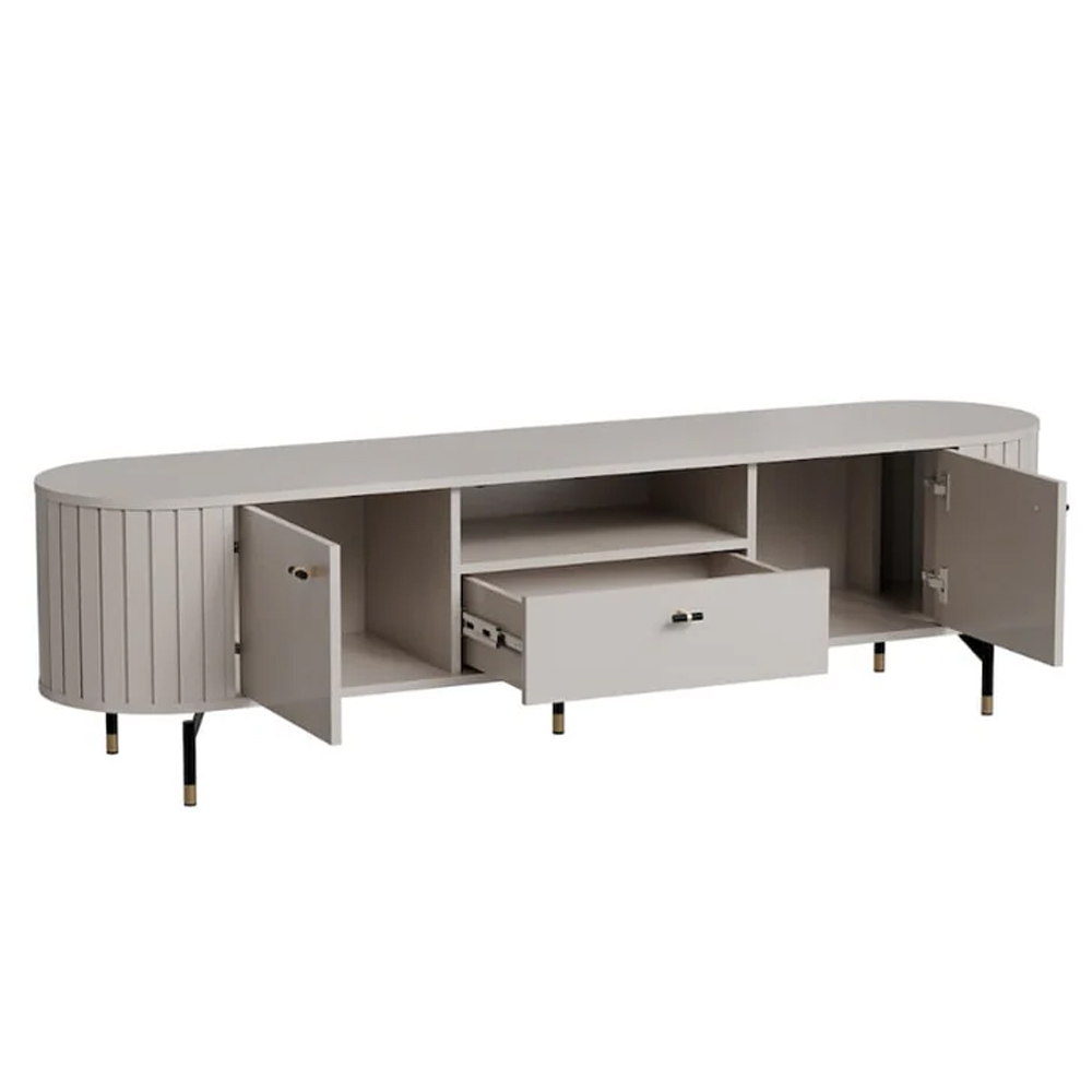 Zurich Wooden TV Stand With 2 Doors 1 Drawer In Cashmere
