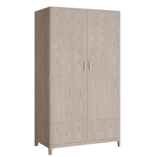 Product photograph of Zurich Wooden Wardrobe With 2 Doors In Parisian Cream from Furniture in Fashion
