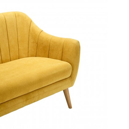 Zurichy 2 Seater Fabric Sofa In Yellow FiF