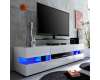 Kirsten High Gloss TV Stand In White With LED Lighting