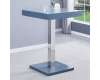 Topaz High Gloss Bar Table Square Glass Top In Grey