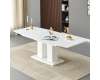 Genisimo Large High Gloss Extending Dining Table In White