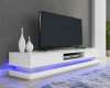 Step High Gloss TV Stand In White With Multi LED Lighting
