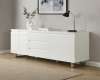 Sydney High Gloss Sideboard With 2 Door 3 Drawer In White - UK