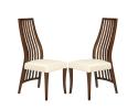 Vesta Modern Dining Chair In Black Faux Leather In A Pair
