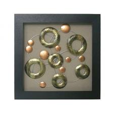 Framed Copper Circles Wall Art - UK