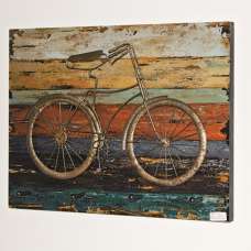 Swinton Wall Mounted Coat Rack In Vintage With 4 Black Hooks - UK